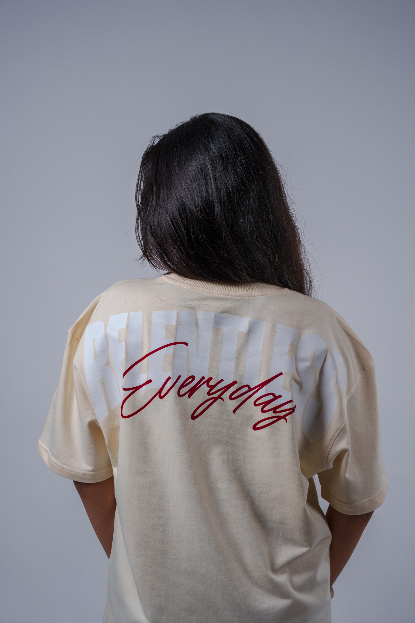 Relentless Oversized T-shirt Beige